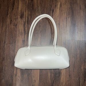 Women’s Cream Shoulder Bag - Minimal Structured Design